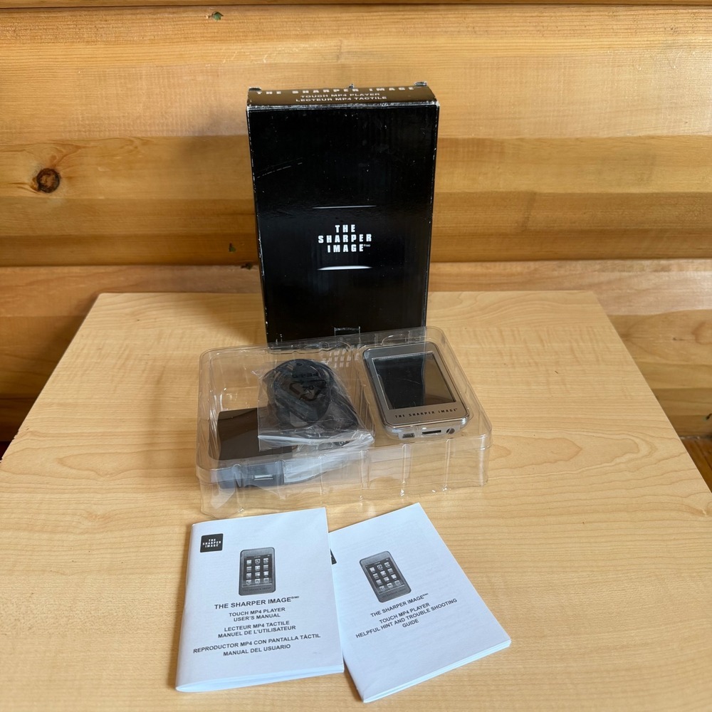 The Sharper Image Touch MP4 Player New Open Box Touch Screen Music Player